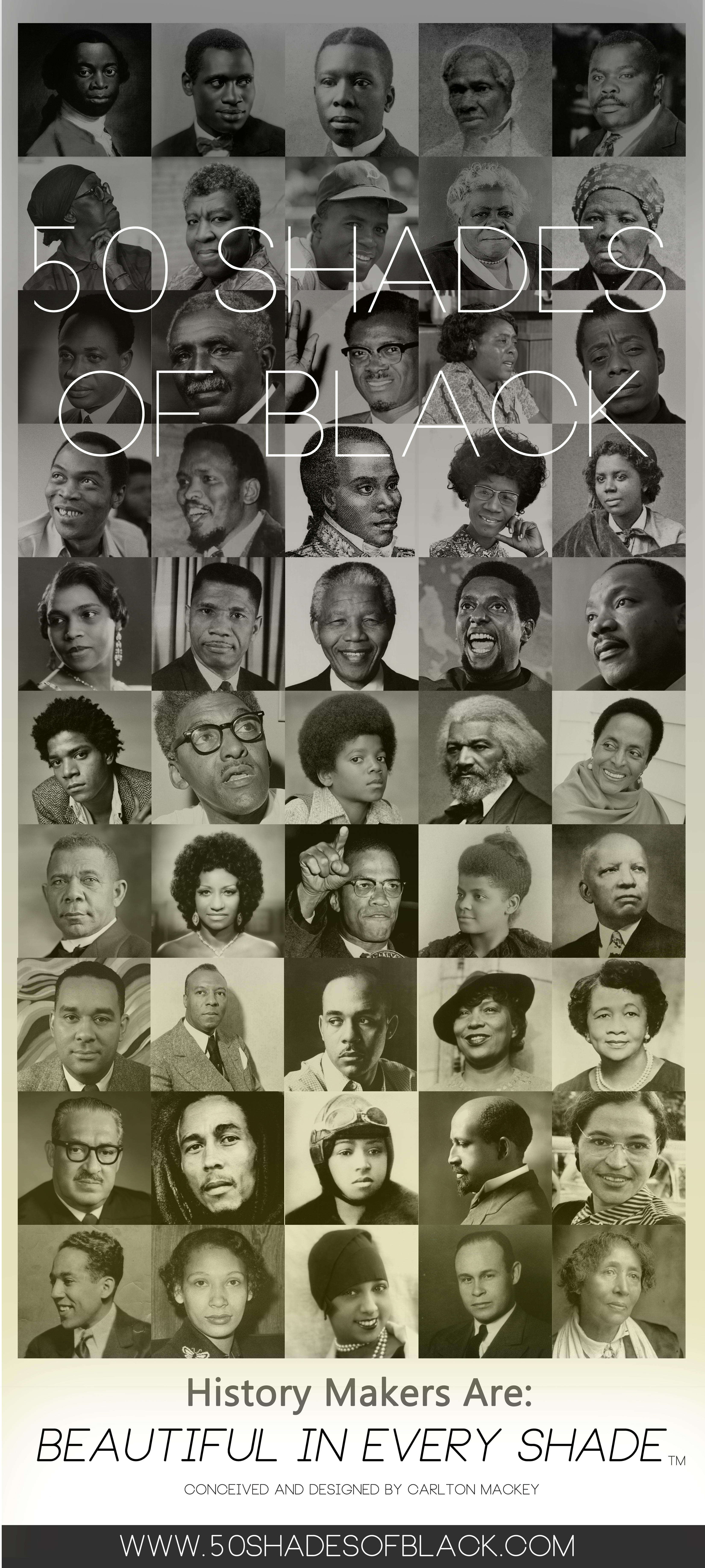 History Makers Poster — 50 Shades of Black